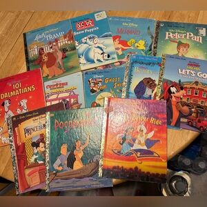 Vintage Little Golden Book Bundle 12 Disney books kids